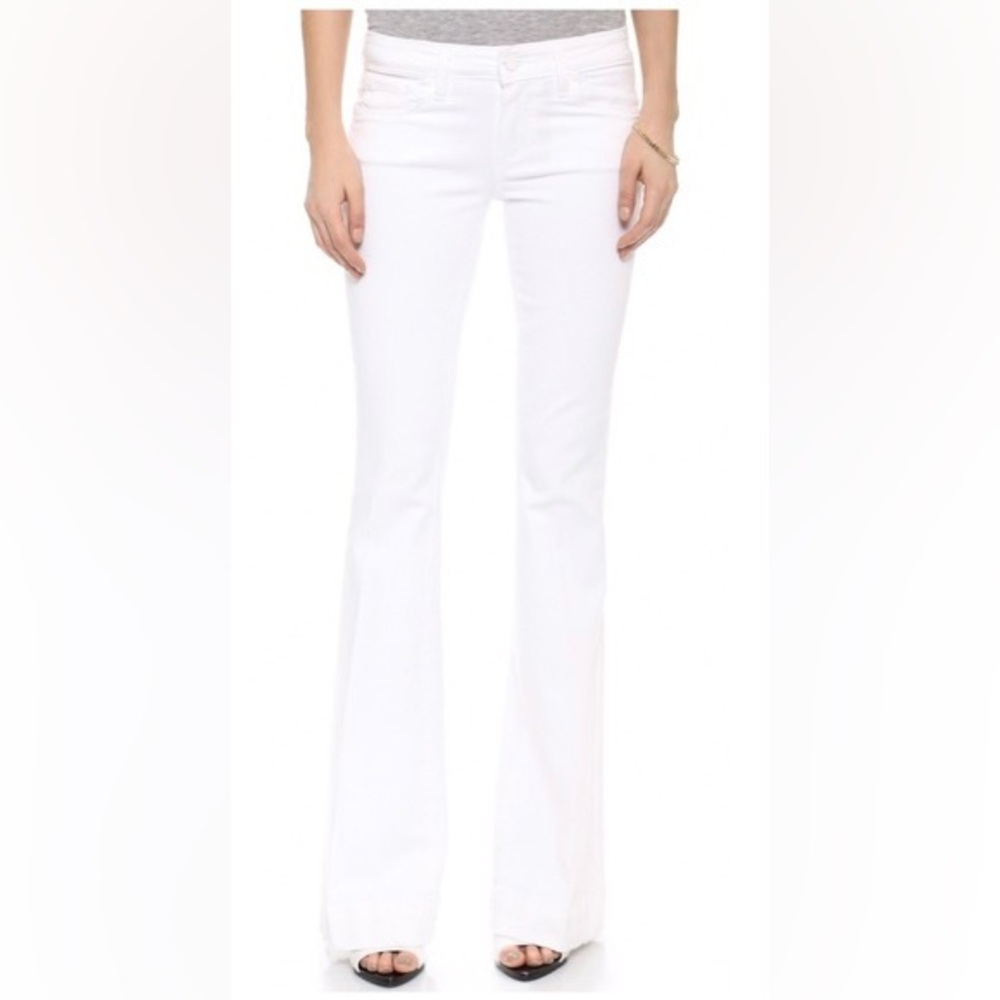 Paige Fiona White Flare Jeans